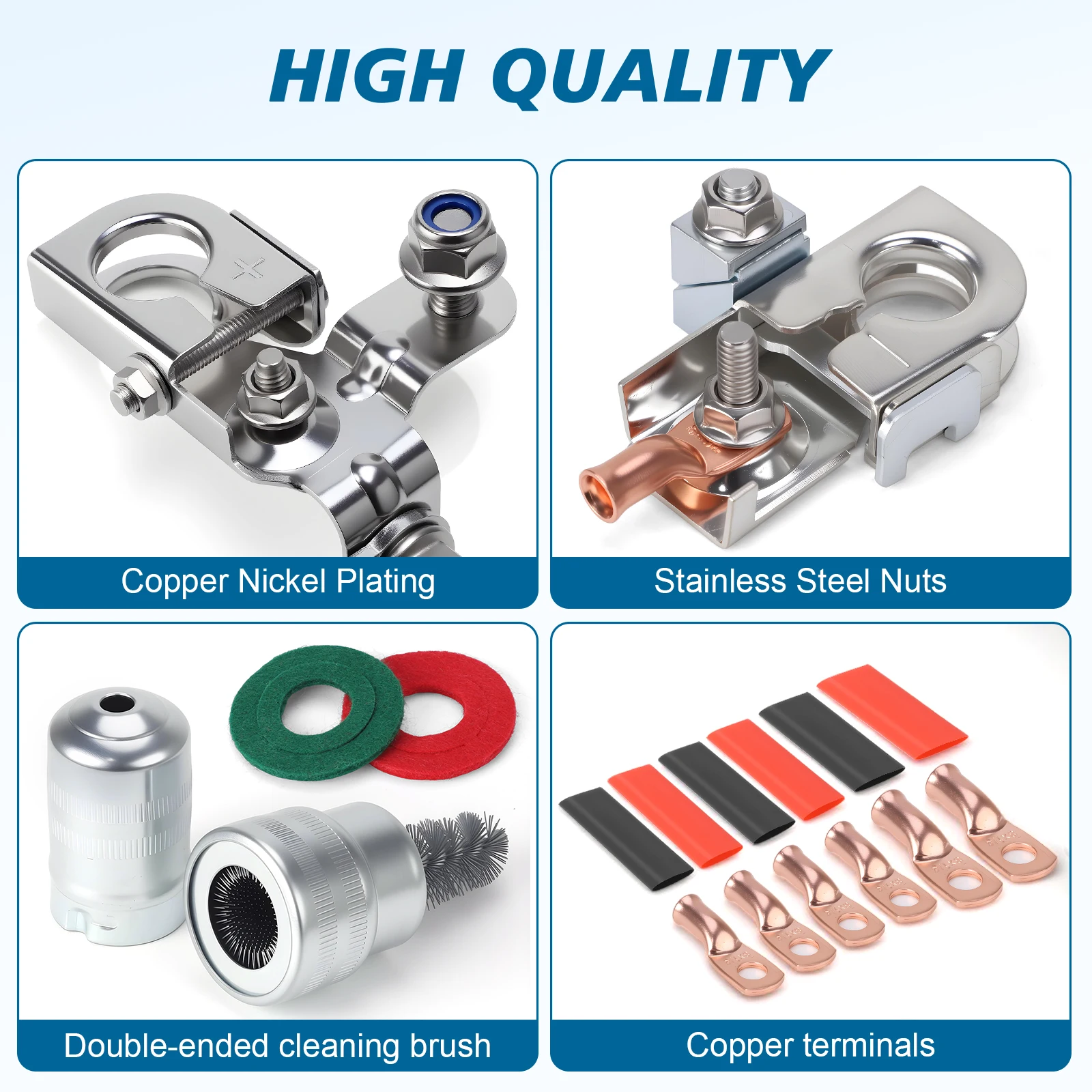 CNSPEED موصل طرفي للبطارية الإيجابية والسلبية للسيارة ومنظف لفورد F-150 Edge Lincoln MKX OEM AL3Z14300A BT4Z14450AA #6