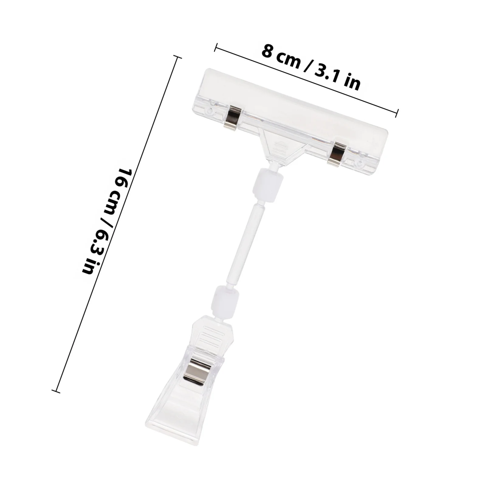 25 قطعة حامل علامة مشبك مزدوج تفاصيل دقيقة تصميم معقول المنتج البضائع علامة عرض مشبك تسمية عرض مزدوج #2
