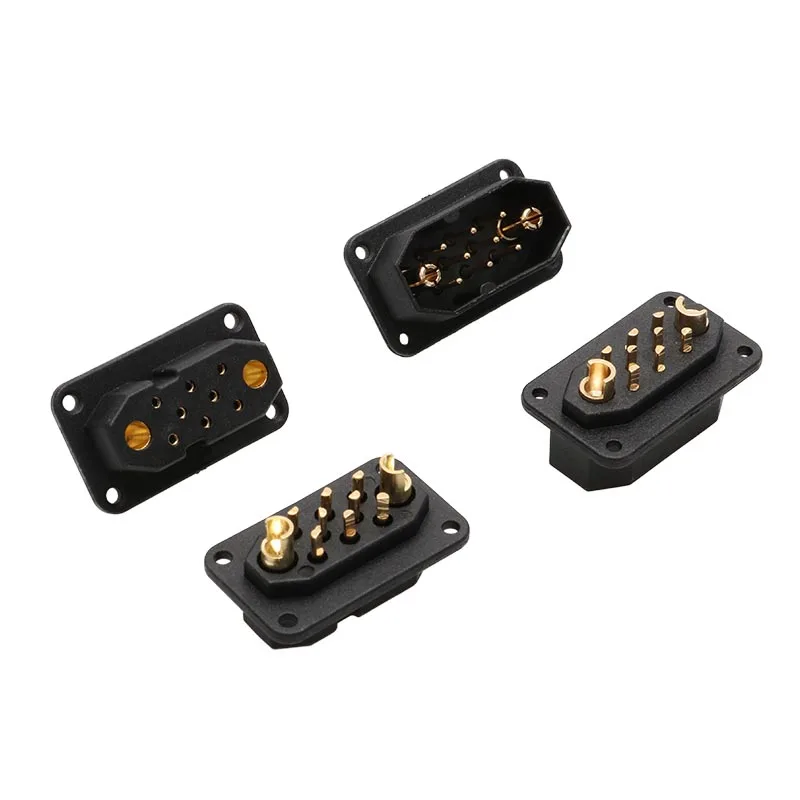 2Pairs VTOL Turbojet JX8 Plug 2+8 Pins Gold Plated Male Female Servo Connector High Current Signal Adapter for RC Drone Airplane