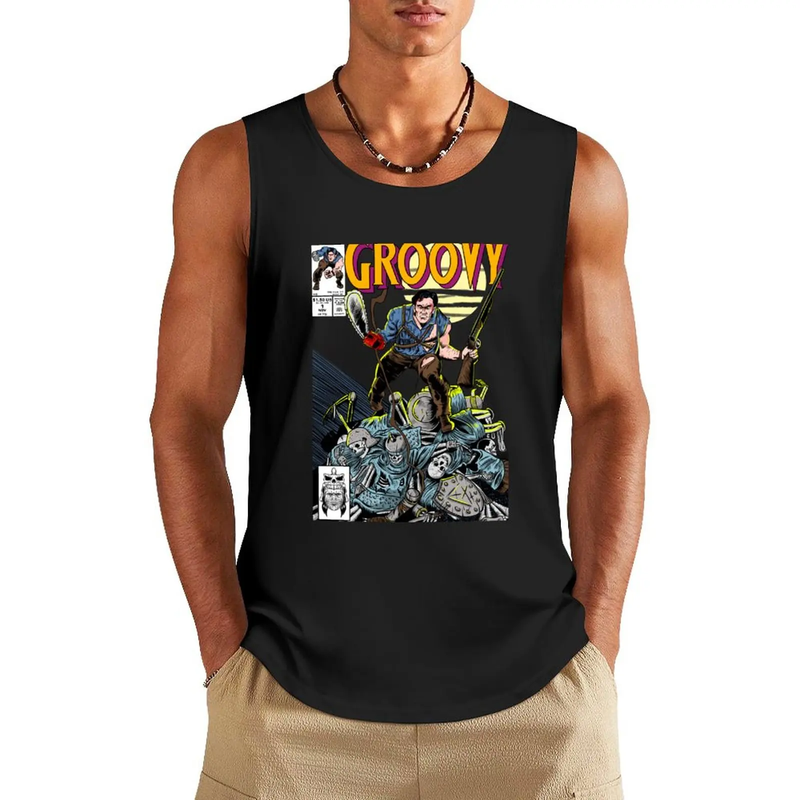 

Groovy Tank Top bodybuilding men Men's cotton t-shirt Vests
