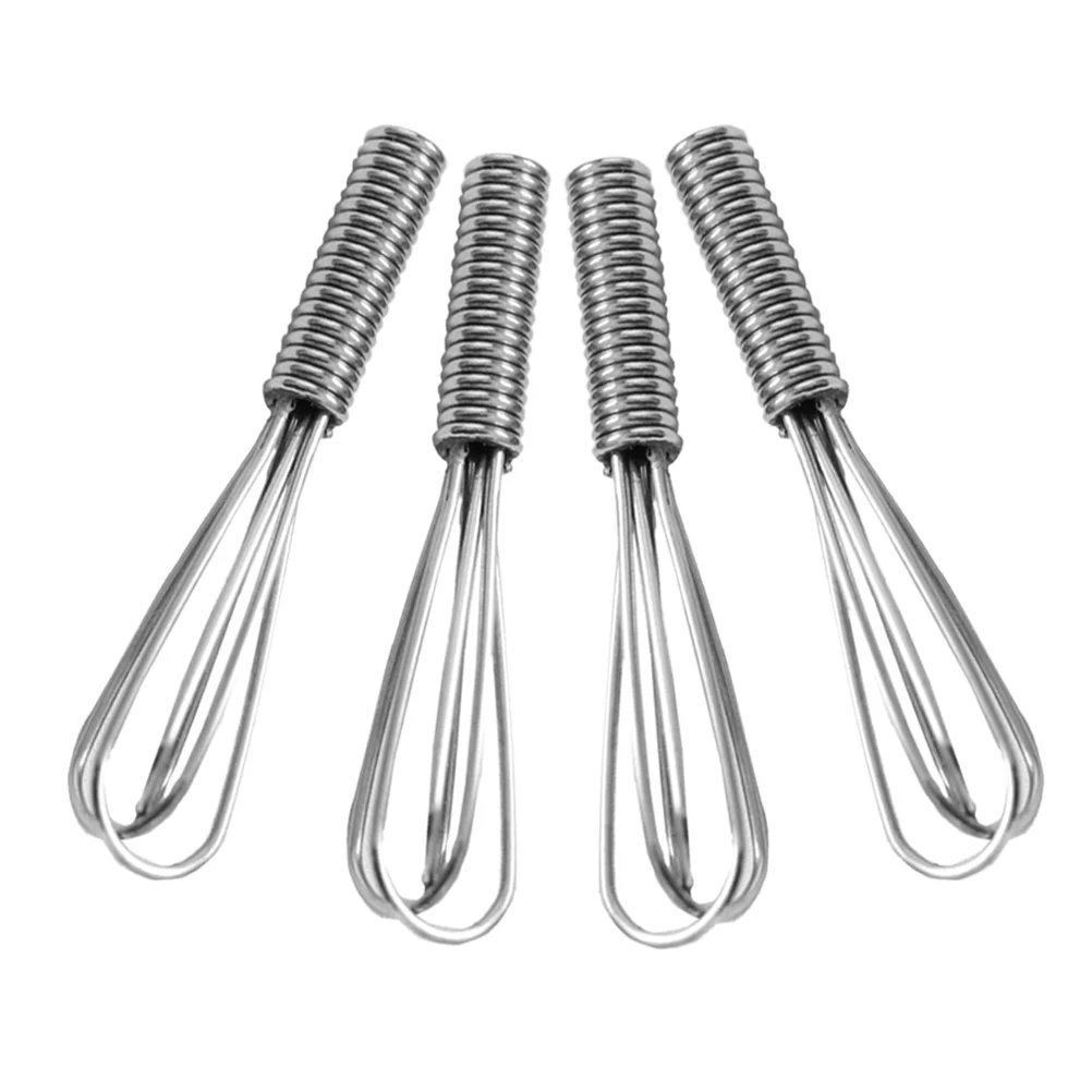 4 Pcs Food Play Miniature Toy Egg Micro Scene House Whisk Stainless Steel Kitchenware Prop