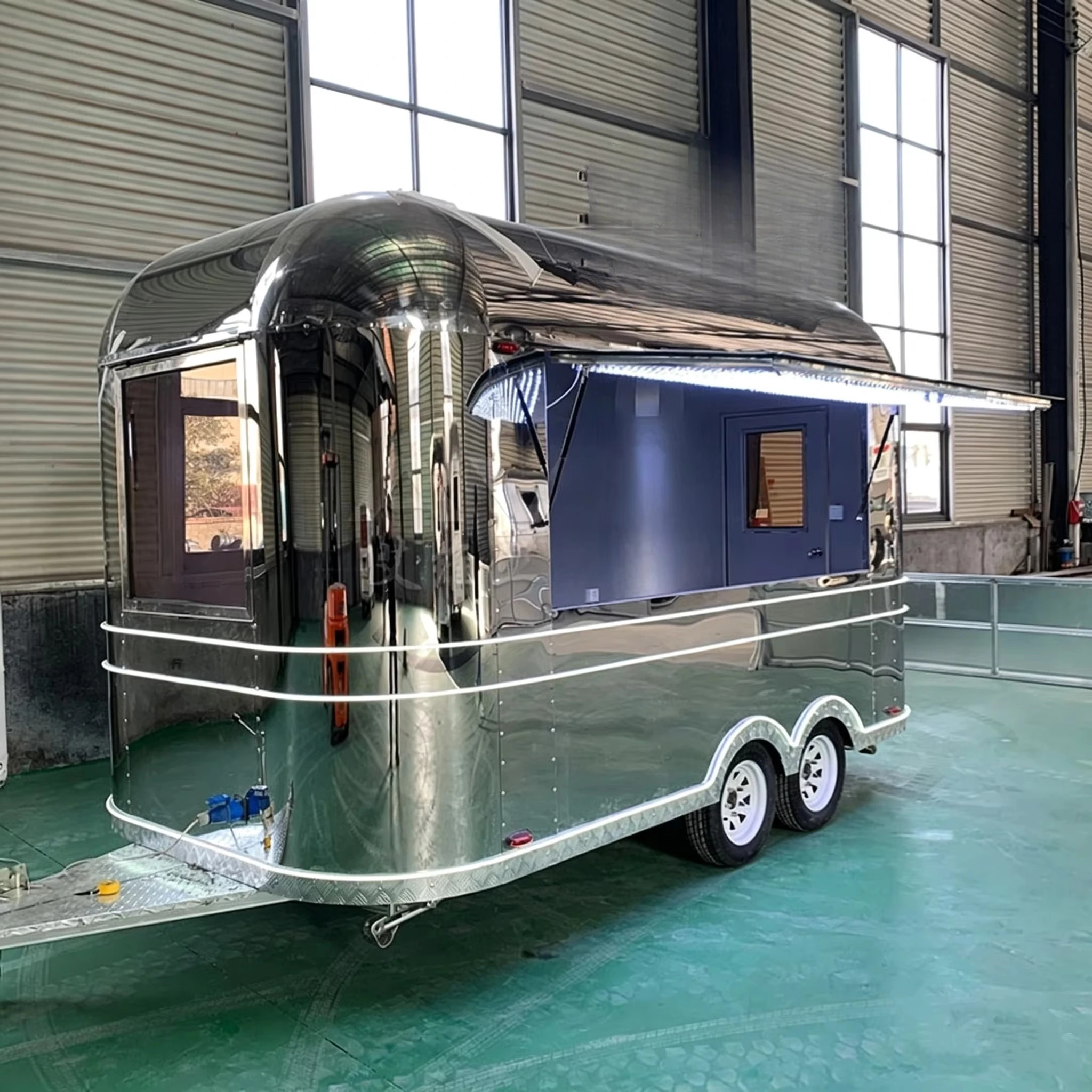FOODLINE High Load Bearing Food Concession Cart Real Time Expandable Counter Uniform Stainless Steel Worktop Gear
