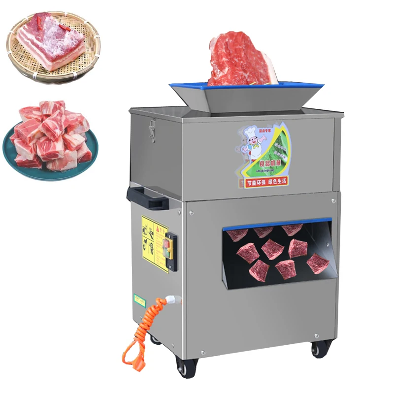 

Restaurant Electric Beef Diced Machine Frozen Meat Slicer Meat Cutting Machine Chicken Duck Fish Cube Cutting Machine