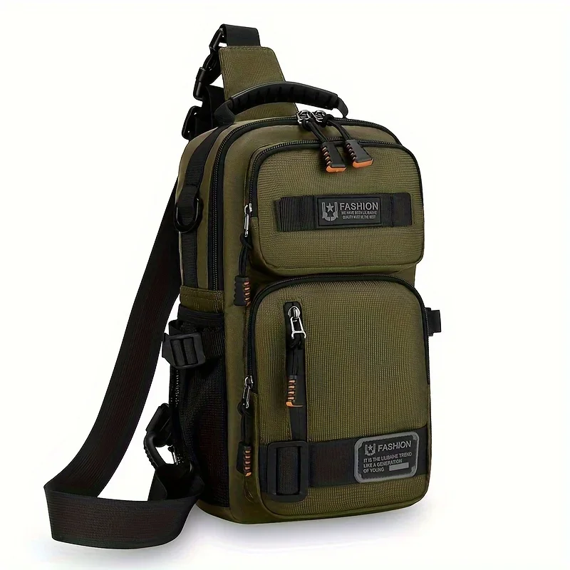 

Men's Chest Bag Multifunctional Molle Waist Pack Travel Lightweight Handbag Outdoor Hiking Cycling Crossbody Bag Large Rig Pouch