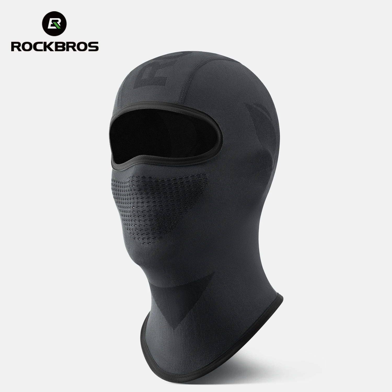 ROCKBROS Gesichtsmaske Hochelastisch Feuchtigkeitsableitend Atmungsaktiv Fahrrad-Sturmhaube Nahtlos Gestrickt Fahrradhelm-Unterziehmütze zum Radfahren