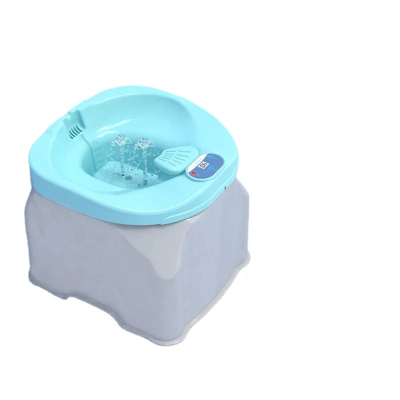 Electric flushing, fumigation, squat free toilet bowl for hemorrhoids in a sitting bathtub