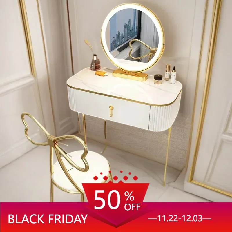 Makeup Toilets Deals Nordic Vanity Woman Dressing Table Nail Salon Furniture Rattan Home Treasure Chest Hotel White Dresser Desk