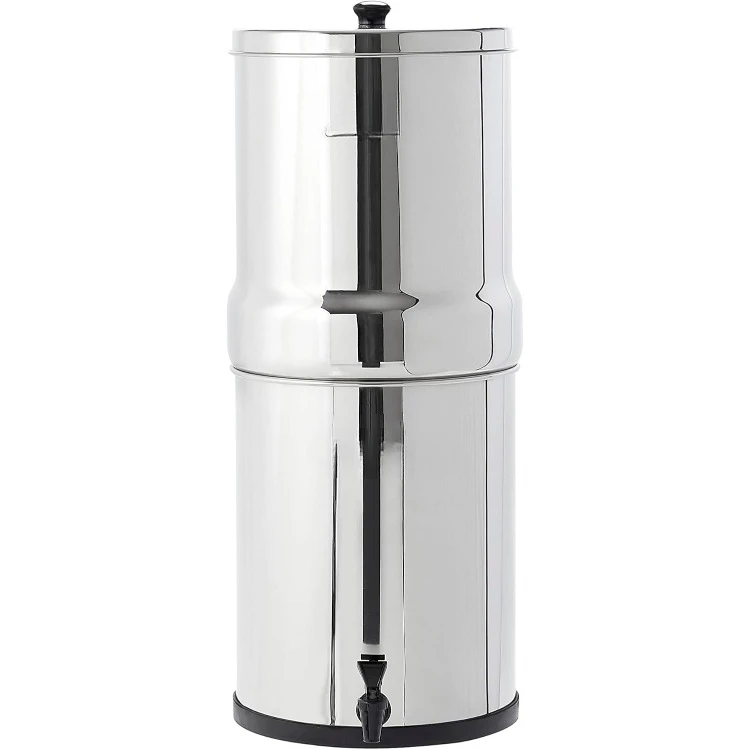 Gravity-Fed Stainless Steel Countertop Water Filter System 3.25 Gallon with 2 Authentic