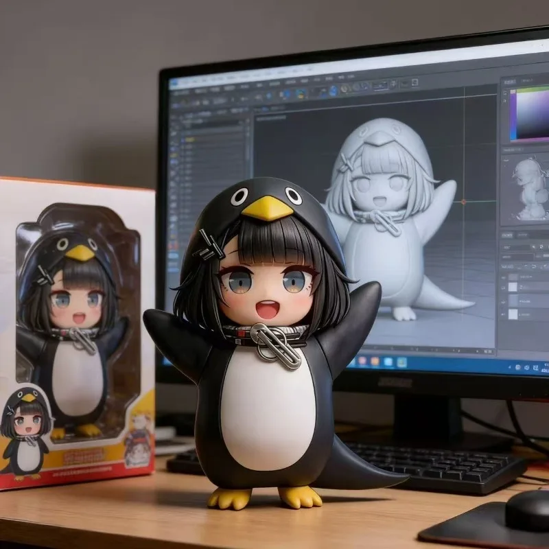 2026 Goo Goo Gaga Little Penguin Administrator Figura de juguete decorativa modelo terminal portátil Ark, regalo de cumpleaños