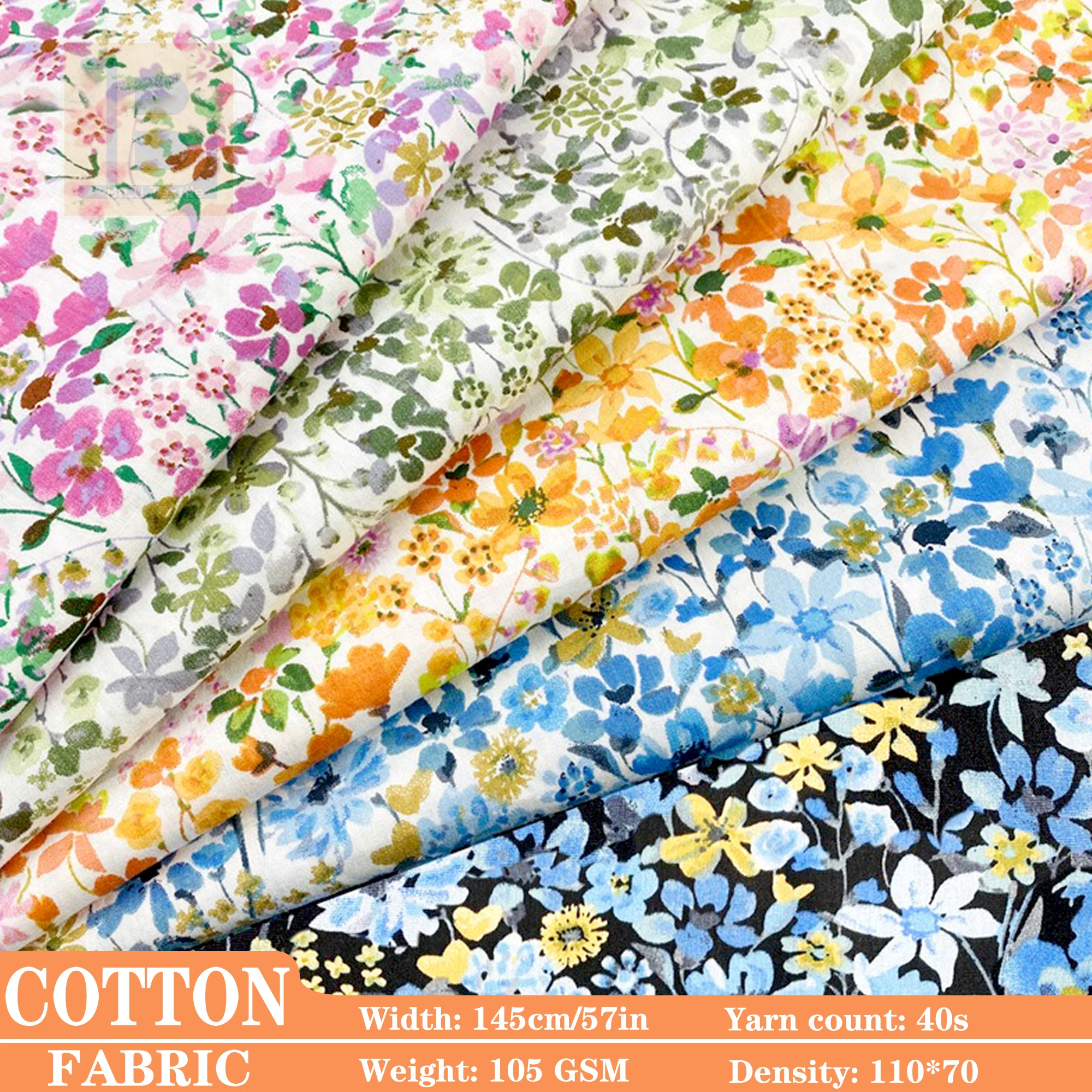 

Cotton Like Liberty Style Tana Lawn Poplin Fabric，Breathable Skin-Friendly For Kids Dresses DlYSewing Home Decor Printed Cloth