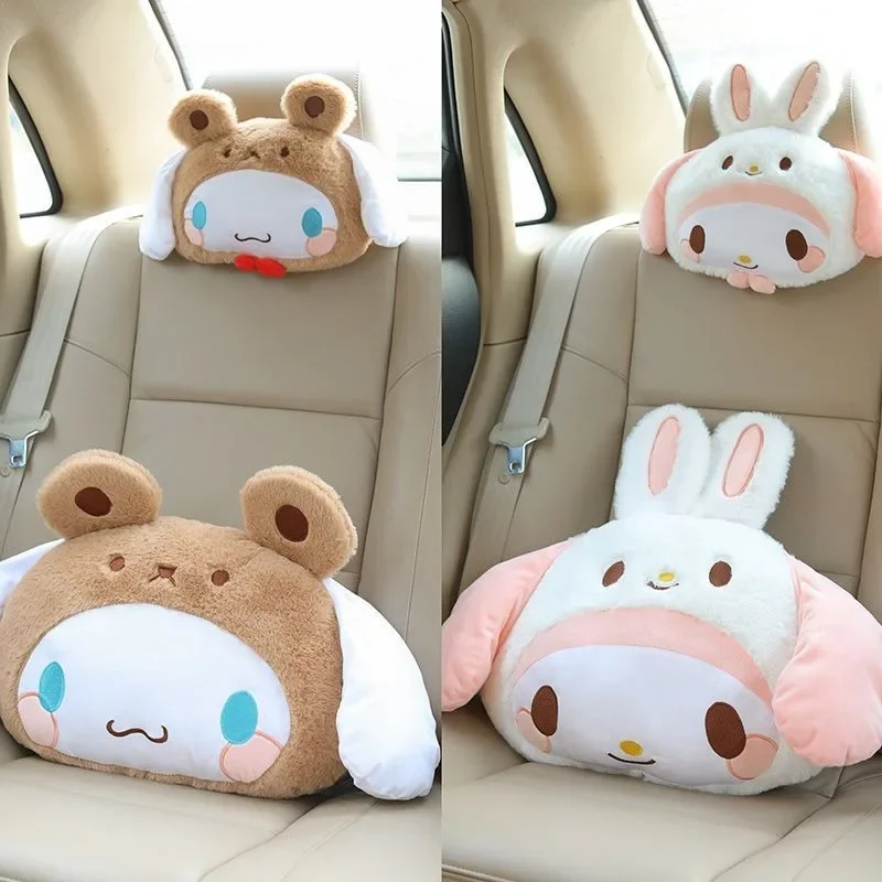 

Cinnamoroll Kuromi Anime Kawaii MINISO Lovely Doll Pillow Car Cute My Melody Neck Pillow Waist Car Decoration Cushion Gifts Toys