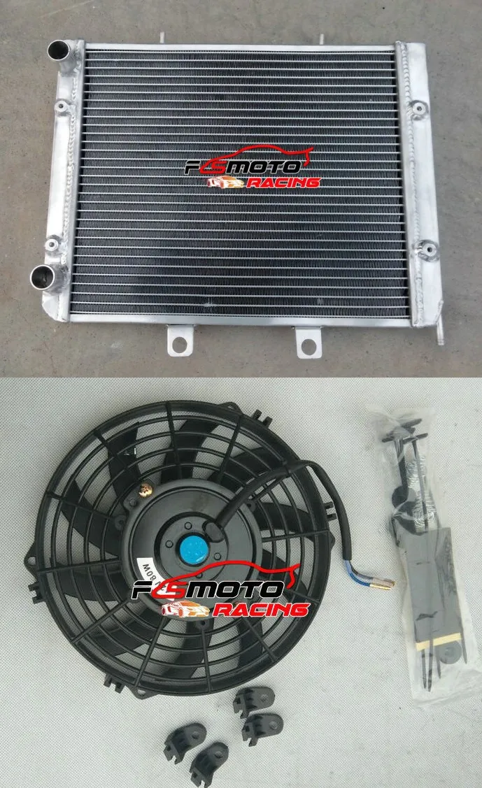 Aluminum Radiator + Fan For Polaris RZR 800 RZR800 RZR800S 2007-2013 2008 2009 2010 2011 2012 07 08 09 10 11 12 13