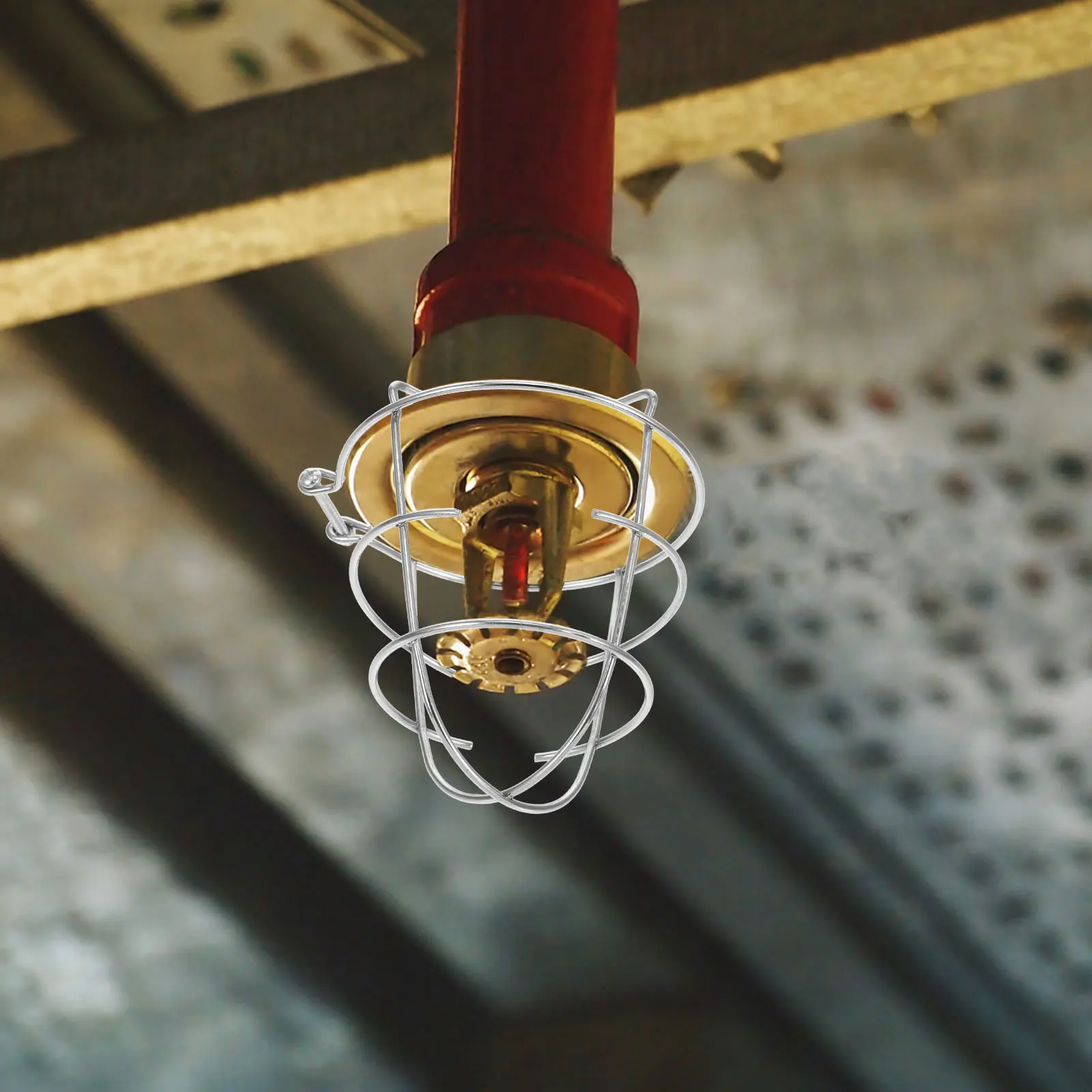 

Fire Sprinkler Head Protective Cover Cage Cap Durable Iron Easy Install Commercial Residential Use Splash Guard Shield