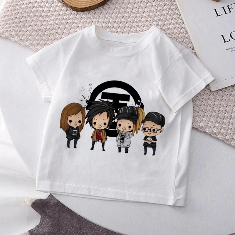 

Brand New Tokio Hotel Tees Design Cartoon T Girls Teen Fashion Cartoon Cute Pullover Crew Neck TShirt Baby Unisex Summer Clothin