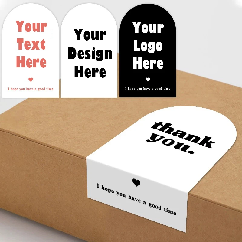 

Custom Packaging Sealing Label Logo Gift Box Bag Product Packing Thank You Sticker For Small Business Wedding Decoratio Adhesive