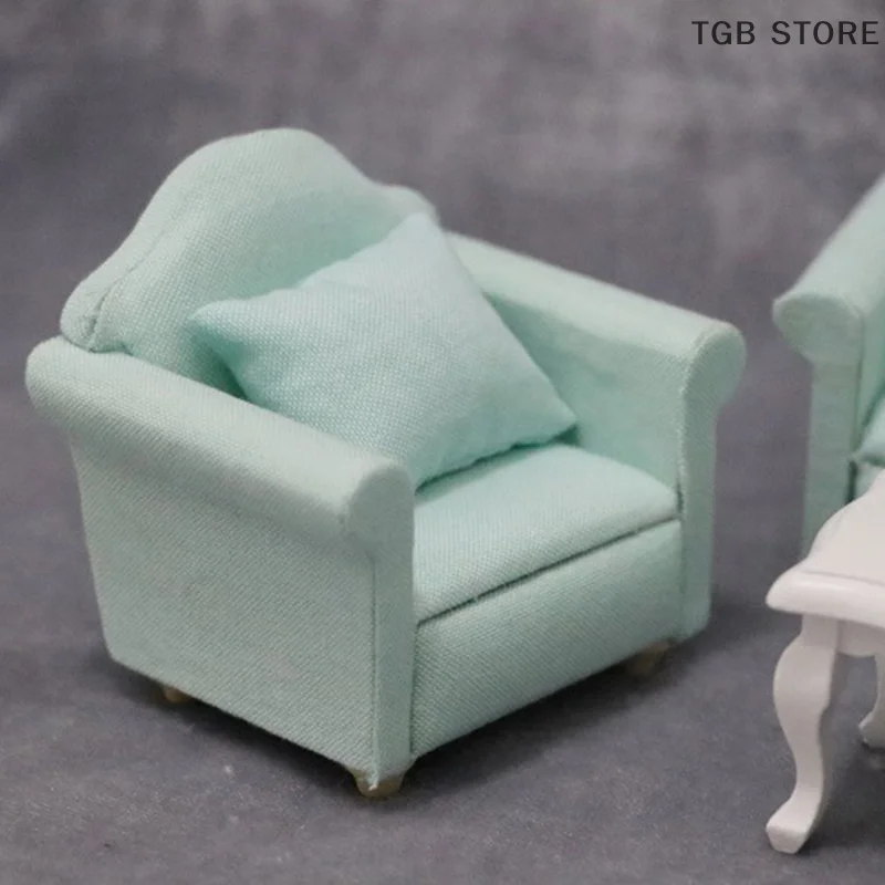 1:12 Miniature Soft Single Sofa For Dolls Mini Furniture Toys For Girls Gift