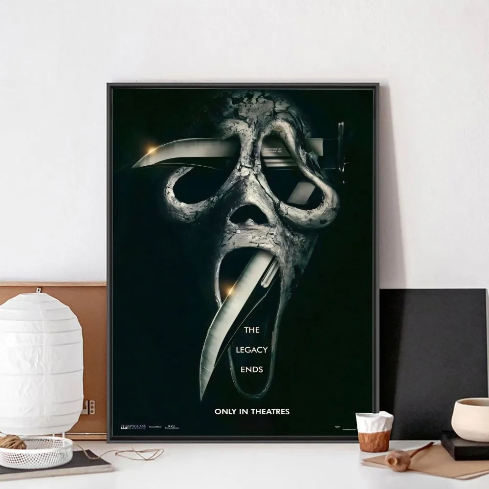 2023 Movie S-Scream-6 Poster DIY Poster Kraft Paper Vintage Poster Wall Art Painting Study Stickers Big Szie Wall Painting