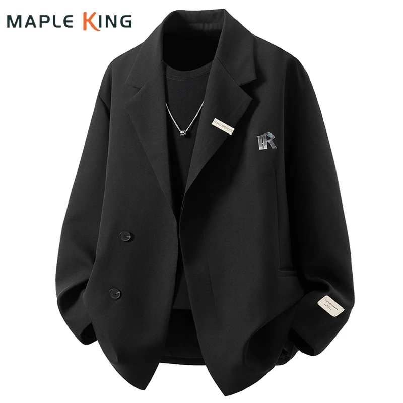 Man Dress Luxury Suit Jacket Japanese Uniform Coats 2026 Yamamoto Style Unisex Metal Buckle Shoulder Pads Black Cool Streetwear