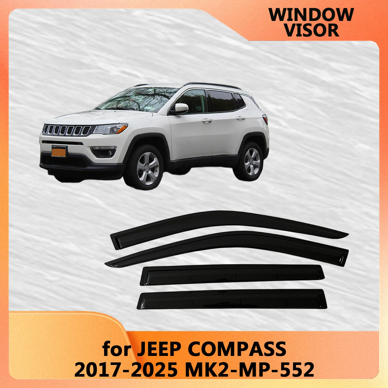 

Дефлекторы окон (ветровики) для JEEP COMPASS MP 2017-2025 гг.