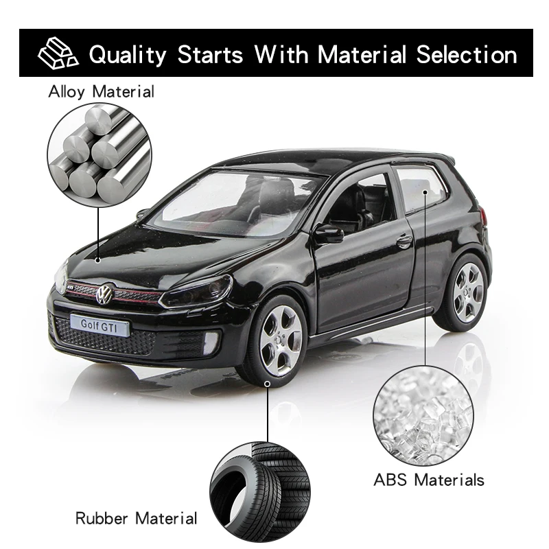 Volkswagen Golf GTI Simulation Diecast & Toy Vehicles Pull Back Car RMZ city 1:36 Alloy Collection Model Gifts For Children