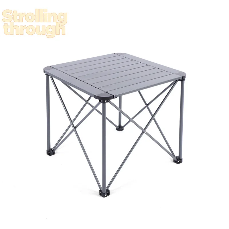 

Lightweight aluminum alloy square table outdoor portable folding table stall camping table camping barbecue egg roll