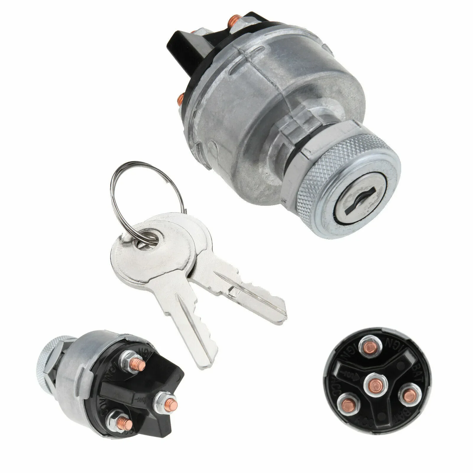 

Universal Ignition Key Starter Switch With 2 Keys For Car Tractor Trailer