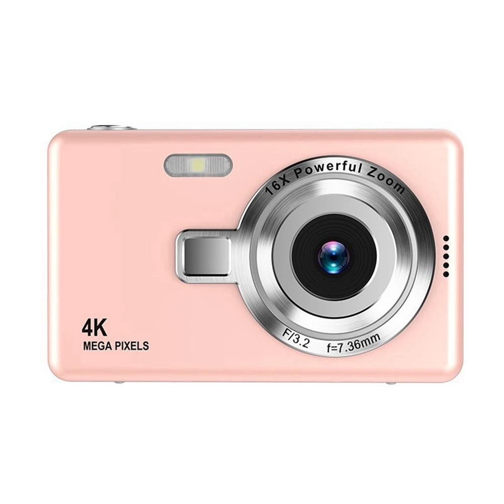 BAAU CCD Digital Camera Students Introduction to Digital Campus Retro Pocket Card Digital Pink Without Memory Card