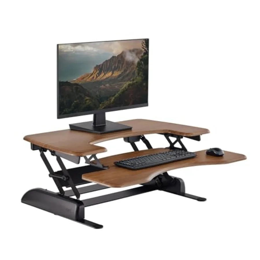 

Настольный конвертер Desk Pro Plus 36 для стола с регулировкой высоты, 11 положений, пружинный подъемник, 2-уровневая конструкция, подставка для клавиатуры, подходит для столов шириной 36 дюймов