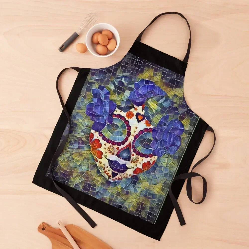 

Stares in Sugar Skull Apron Kitchen Man Kitchens Men nail tech supplies Men'ss Apron