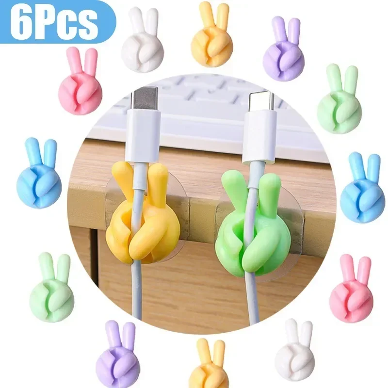 Creative Thumb Cable Organizer Management Wire Holder USB Cable Winder Desktop Tidy Data Cable Clips for Mouse Keyboard Earphone