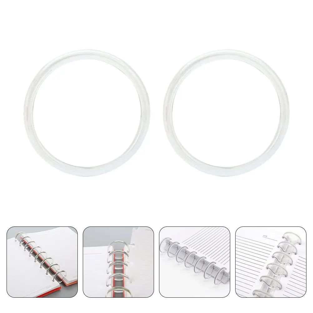 

40Pcs Transparent Disc Rings for Planners Binders Notebooks Scrapbooks Binding Expansion Discs Loose Leaf Book Binder Fasteners