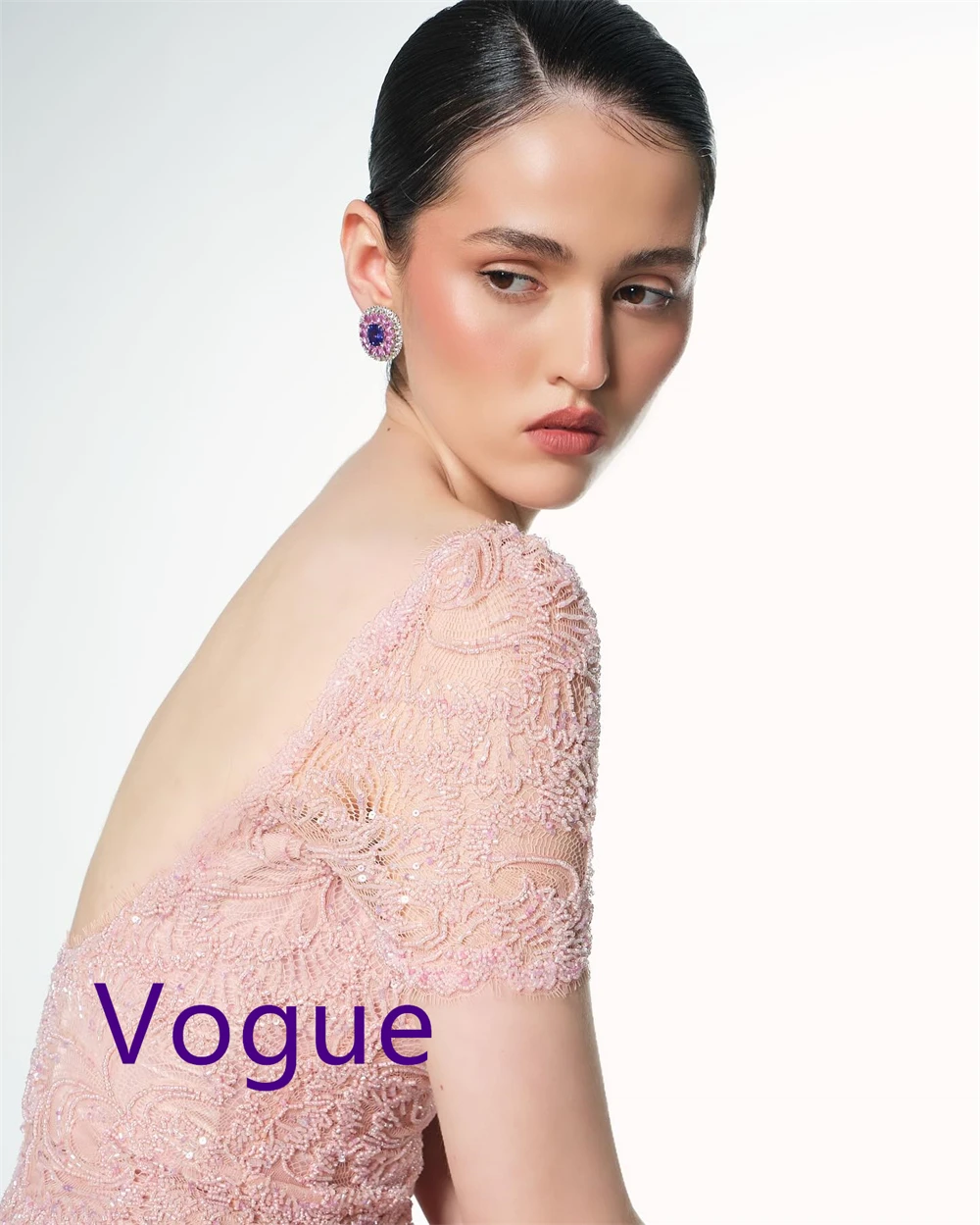 Abiti da sera rosa personalizzati di alta qualità Temperamento senza spalline maniche corte Abito da ritorno a casa Vestido De Festa di lusso