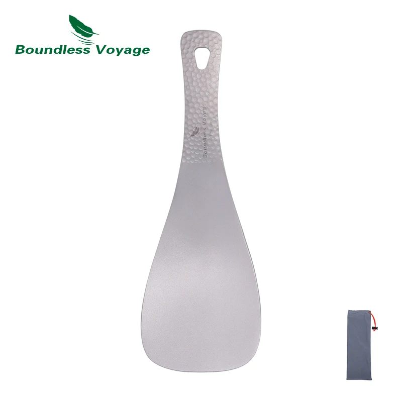 Boundless Voyage Titanium Rice Ladle Outdoor Camping Household Rice Meal Shovel Scoop Spoon Thickened