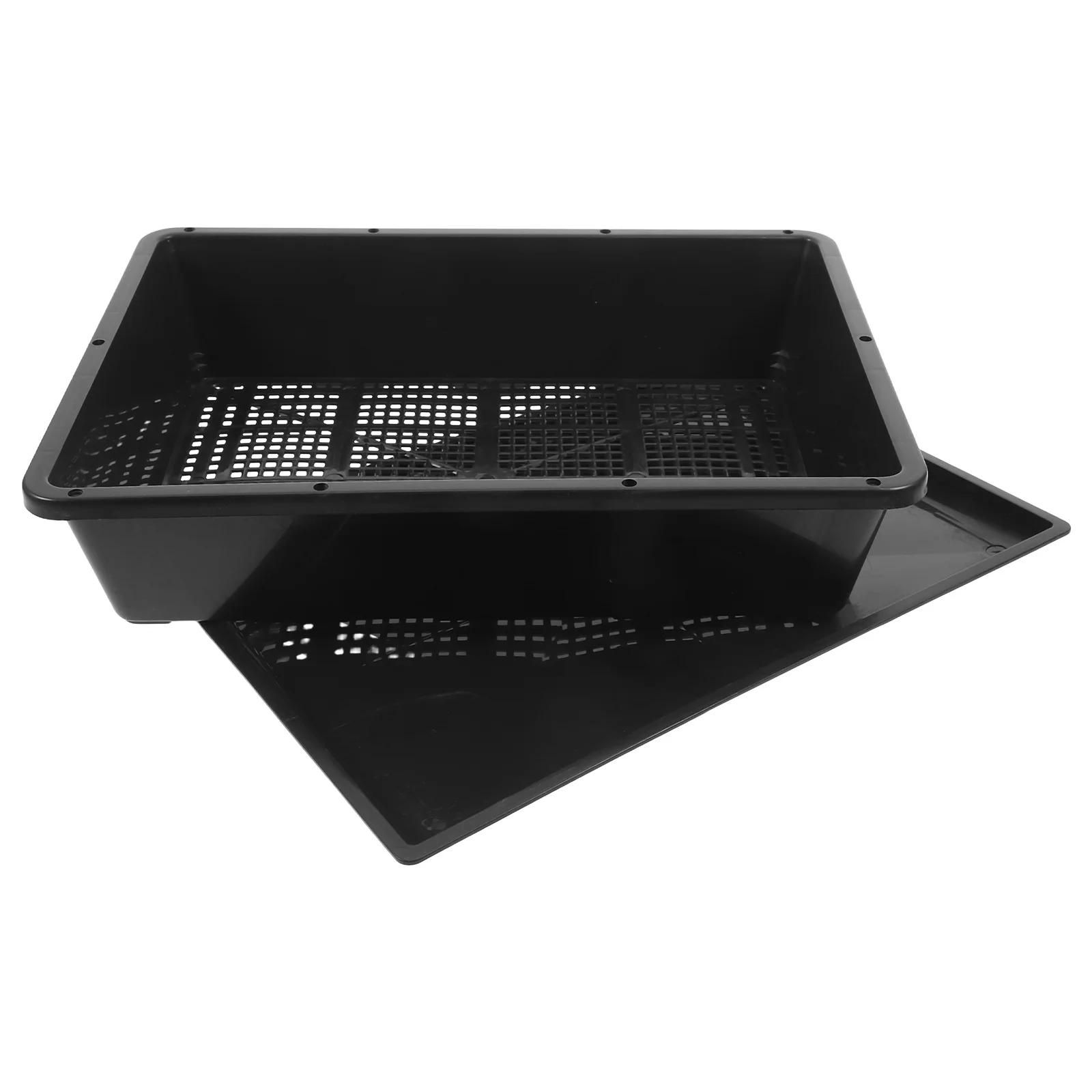 

1 set Succulent Seedling Tray Nursery Pots Trays Plastic Plant Containers Gardening Germination Indoor Rectangle Flower Pot