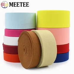 2/4/10M Meetee 20-50mm Elastic Band Clothes Rubber Bands Pants Belt Waistband Soft Skin Elastics Tape Ribbon Sewing Accessories