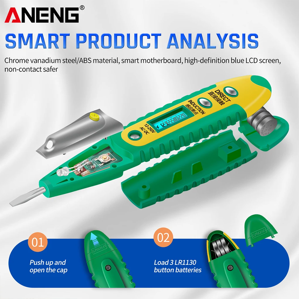 Safety Guaranteed Tester Electrical - LCD Digital Test Pen Easy-to- Digital Test Pencil Test Pencil Tester Screwdriver