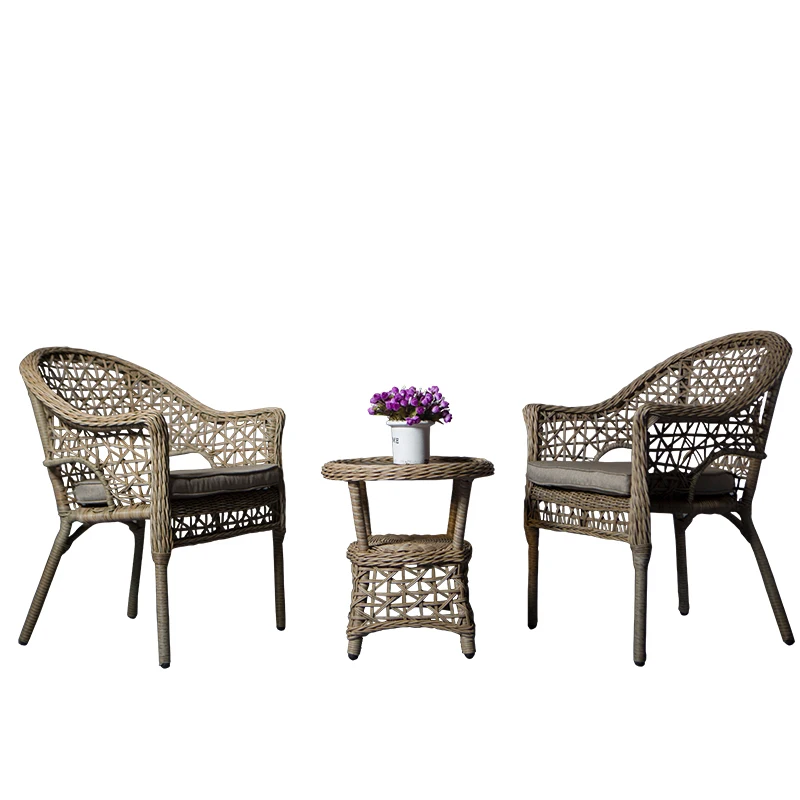 Rattan Dining Chairs Kitchen Furniture Armchair Rattan Chair Modern Minimalist Leisure Outdoor Nordic for Kitchen Designer Chair