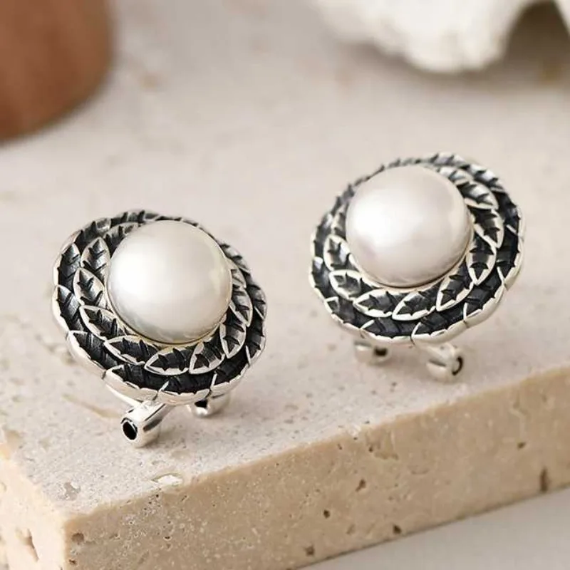 SACE GEMS Women Earrings S925 Sterling Silver Natural Pearl Eardrop Zircon Fashion Boutique Jewelry Gift Accessories Ear Stud