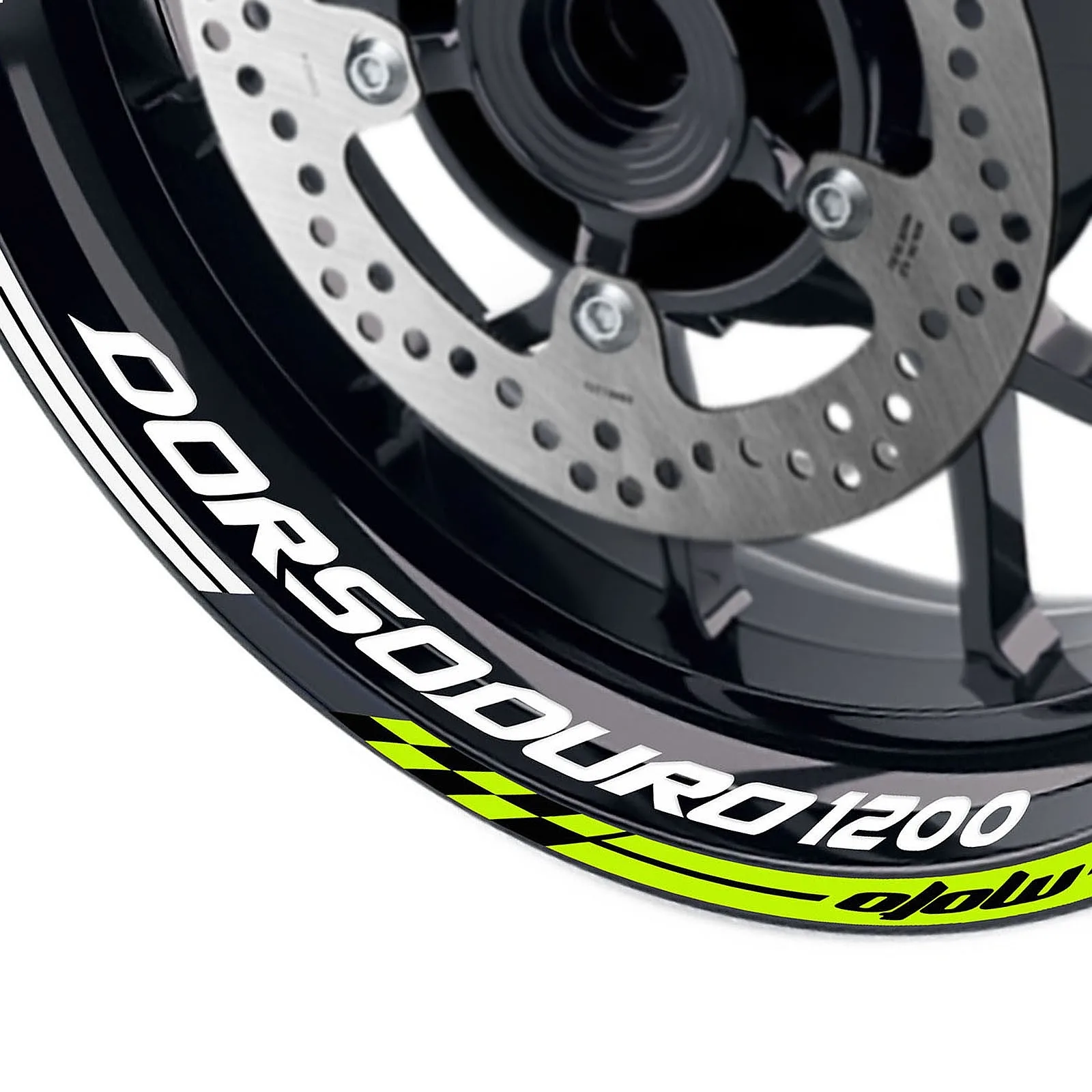 Glossy Light Green 17in GP01 Rim Decals Stripe Sticker For Dorsoduro 1200 11-17 16