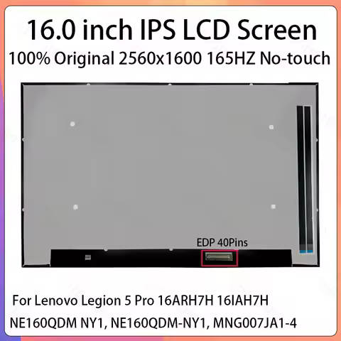 16" 165Hz Laptop LCD Screen NE160QDM-NY1 MNG007JA1-4 For Lenovo Legion 5 Pro 16ARH7H 16IAH7H Display Matrix Panel Replacement
