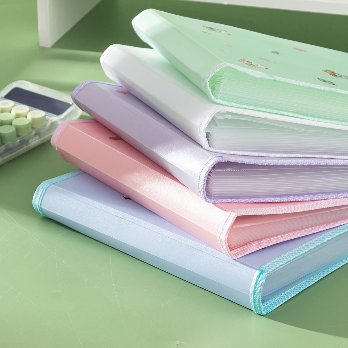 Folder Test Paper Storage Bag Accordion Bag File Bag Multi-Layer Insert Transparent A4 Test Paper Storage and Organization Artifact Paper Storage Bag Classification Large Capacity