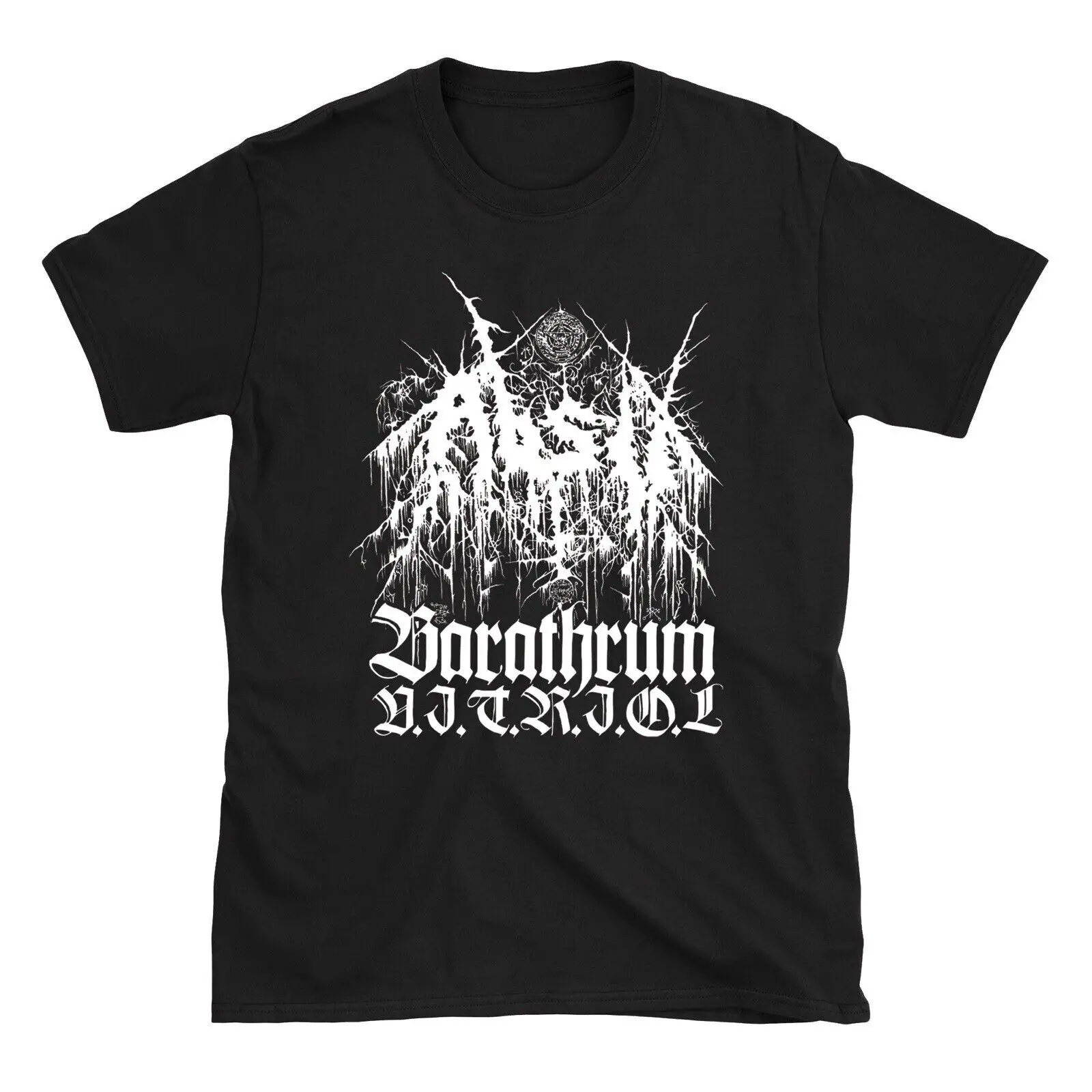 

ABSU - BARATHRUM V.I.T.R.I.O.L. (BLACK) White Print Official T-shirt