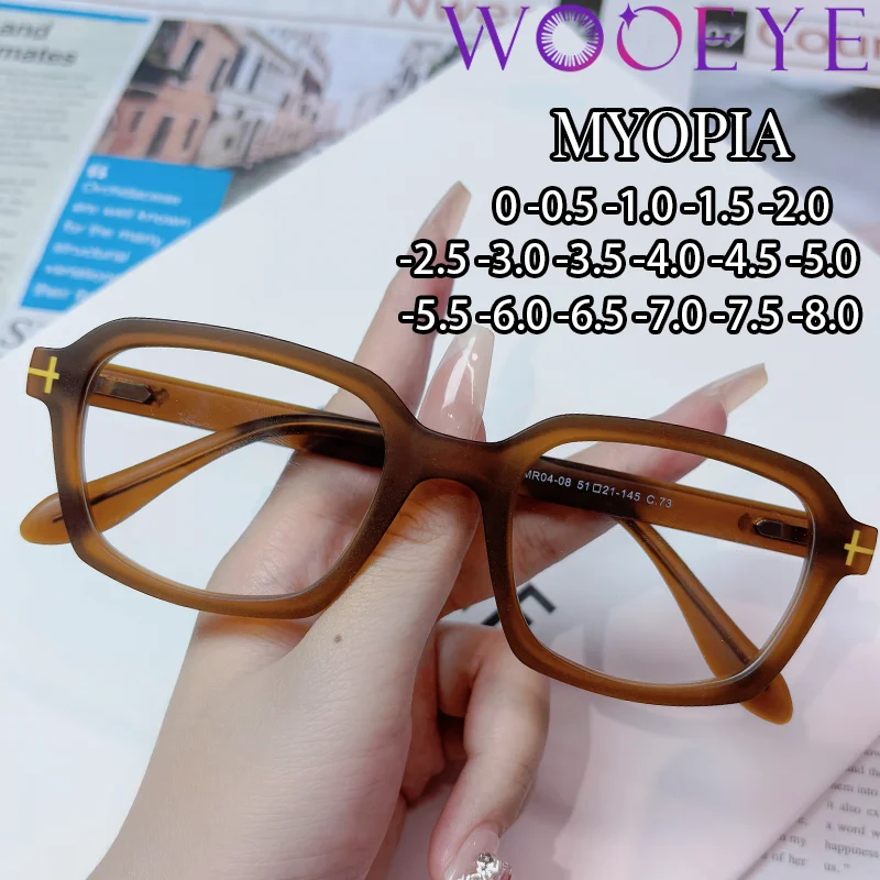 

New Style Photochromic Myopia Glasses Men Women Color Changing Eyeglasses Anti UV Sunglasses Luxury Short-sighted Eyewear 0~-8.0