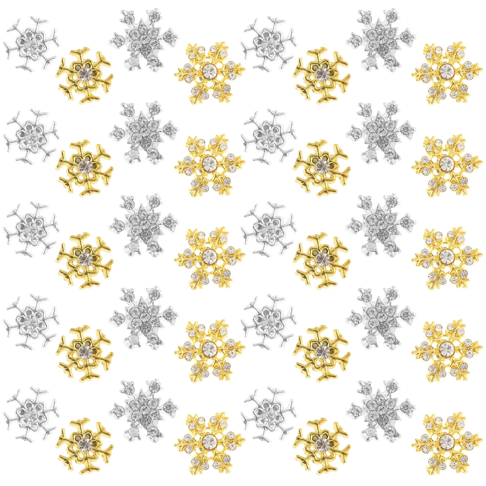 

40 шт. снежинка дизайн ногтей декор нежный сплав стильный праздник вечеринка DIY ногти износостойкие украшения нежный декор снежинка