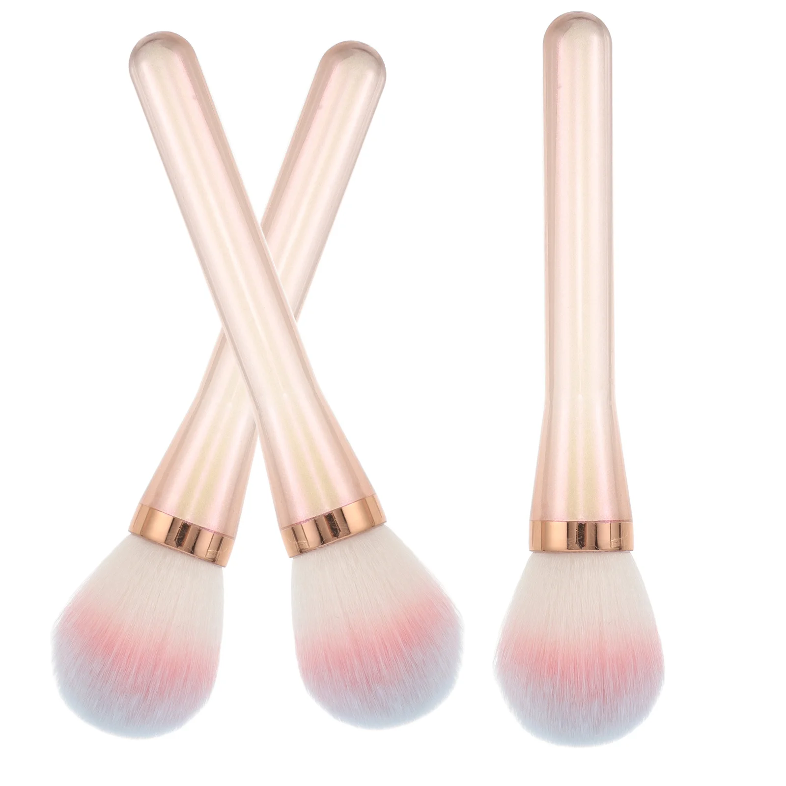 3-teiliger Rouge- und Konturpinsel mit Farbverlauf, doppelseitiger Make-up-Pinsel zum Hervorheben und Mischen von Pudergesicht