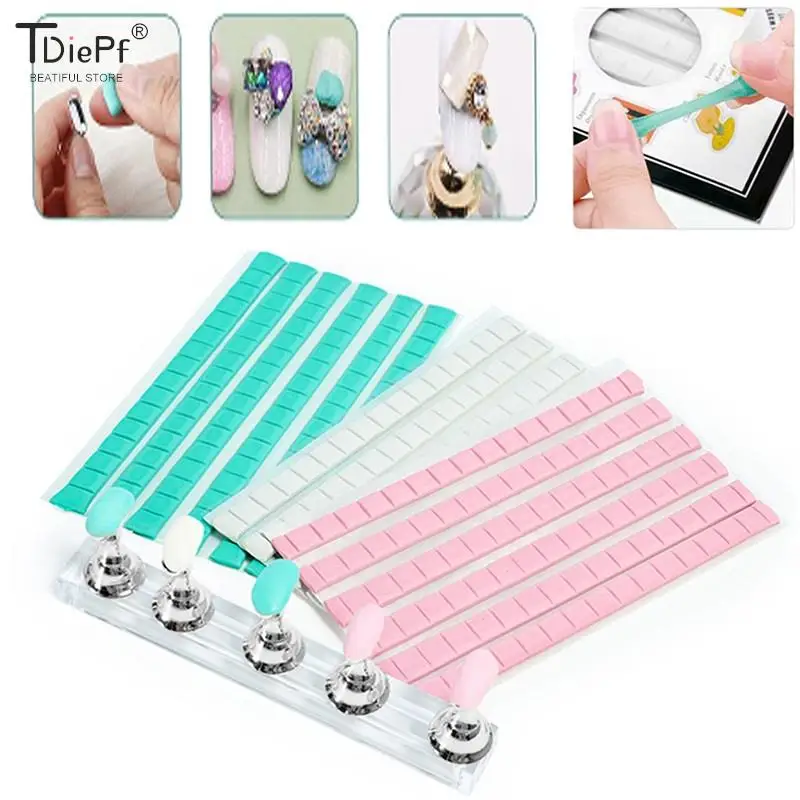 30/42/84/96pcs Nail Adhesive Glue Clay Reusable Tacky Gel For Nail Art Practice Stand Display Holder False Tips Manicure Tools