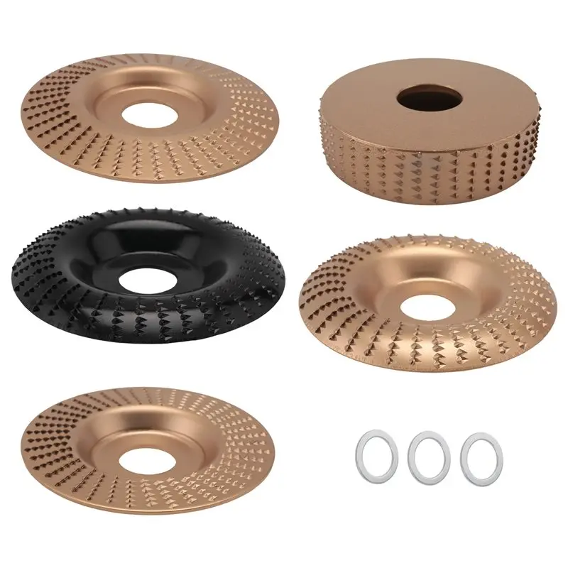 

RABIT AS59~ Wood Carving Disc 4 And 4 1/2 Angle Grinder Attachments With 5/8 Inch Arbor, Stump Grinder Tool