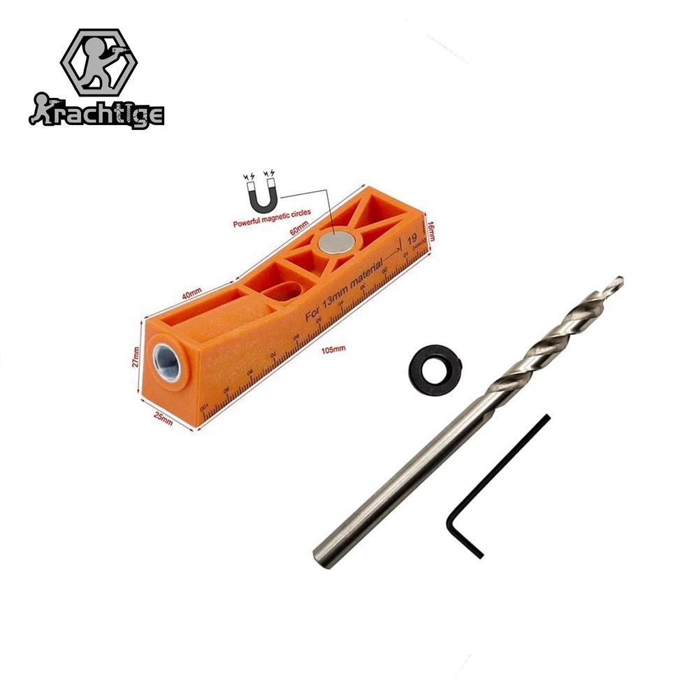 15 Degree Angle Drill Guide Set Hole Puncher DIY Woodworking Tools Pocket Hole Clamp Angle Drill Guide Kit