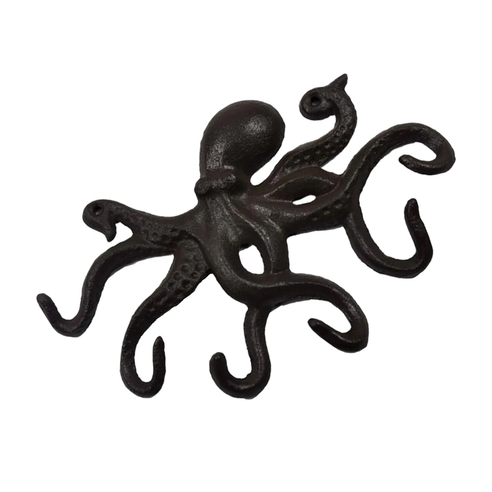 

Octopus Hook Decorative Key Home Wrought Iron Practical Cast Space-saving Hat Hanger