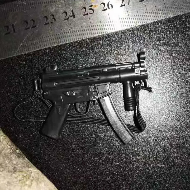 1/6 Schaal Soldaat Wapen Model Pop 1 Tot 6 Micro-punch MP5 MP5K Black Gun Model Action Figure accessoires